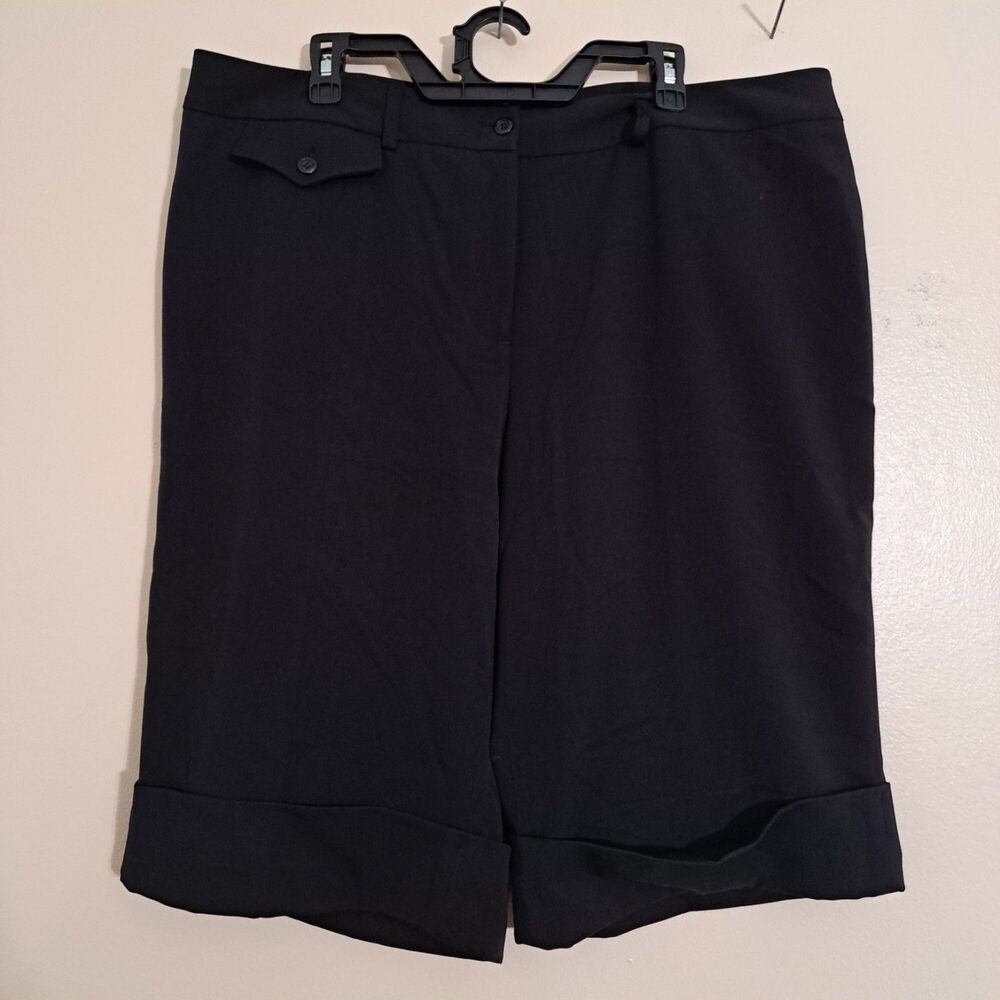Lane Bryant Pedal Capri Pants Plus Size 20 Black Stretch With Cuff NWT